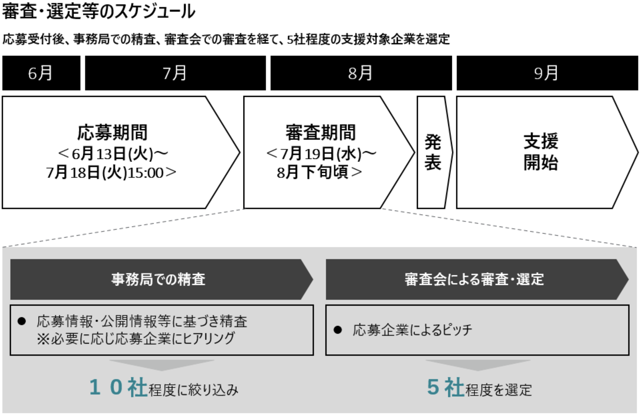 審査・選定等のスケジュール